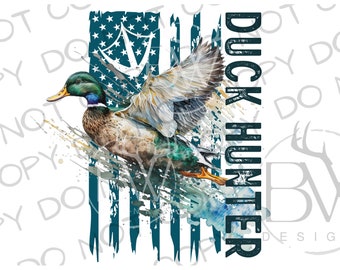 Duck Hunter Flag PNG | Digital Download | Duck Hunting Sublimation PNG | Mallard Duck Sublimation PNG | Duck Hunter Sublimation