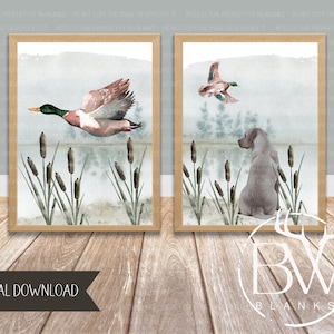 Duck Hunting Nursery Print | Duck Hunting Nursery Wall Art | Mallard Duck Print | Hunting Wall Art | Printable Wall Art | Digital Download