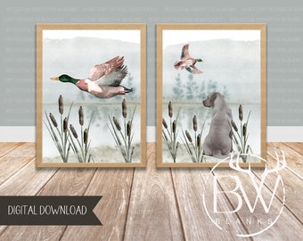 Duck Hunting Nursery Print | Duck Hunting Nursery Wall Art | Mallard Duck Print | Hunting Wall Art | Printable Wall Art | Digital Download