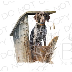Deutscher Kurzhaar-Zeiger PNG | Digitaler Download | Ente Jagd Sublimation PNG | Jagdhund Sublimation PNG | Duck Hunter Sublimation png