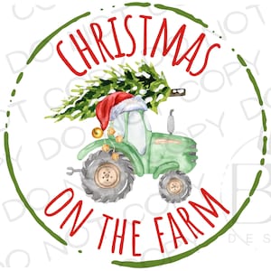 Christmas on the Farm PNG | Digital Download | Tractor Sublimation PNG | Farm Sublimation PNG | Christmas Sublimation | Sublimation designs