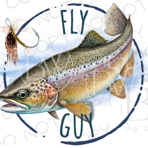 Fly Fishing Sublimation PNG | Digital Download | Trout Fishing Sublimation PNG | Fishing Sublimation PNG | Trout Fish png | Fly Fishing png