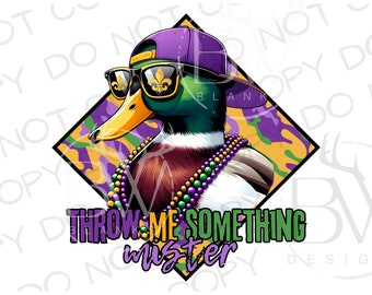 Mardi Gras Duck PNG | Mardi Gras Sublimation PNG | Duck Hunting Sublimation png | Mardi Gras Hunting Sublimation | Mardi Gras Duck