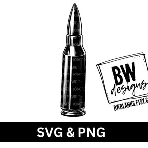 50 Cal Bullet SVG | Download digital | Caça SVG | Caça Sublimação PNG | Caçador png | Bala png | Caça png