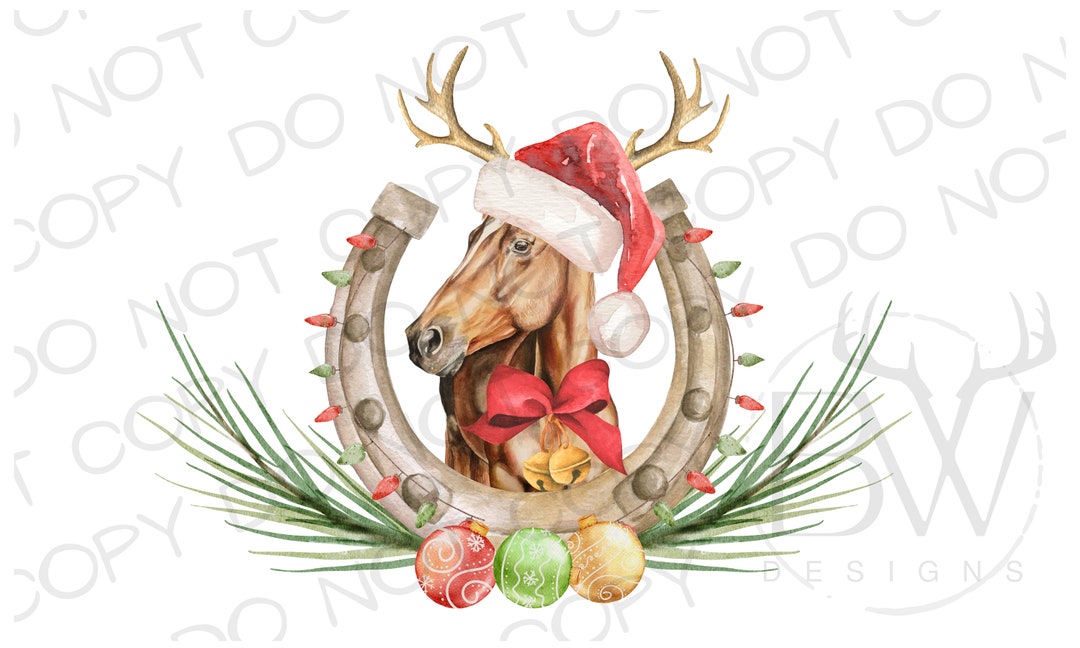 Christmas Horse PNG Digital Download Horse Sublimation PNG - Etsy