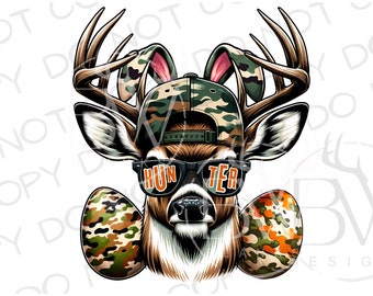 Egg Hunter PNG | Digital Download | Deer Hunting Sublimation PNG | Easter Hunting Sublimation | Easter Sublimation PNG | Easter Buck png