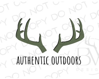 Authentic Outdoors PNG | Digital Download | Deer Hunting Sublimation PNG | Deer PNG | Deer Hunter Sublimation png | Girl Hunting png