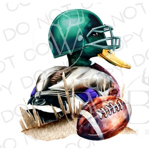 Football Mallard Duck PNG | Digital Download | Duck Hunting Sublimation PNG | Hunting Dog PNG | Duck Sublimation png | Duck Hunting png