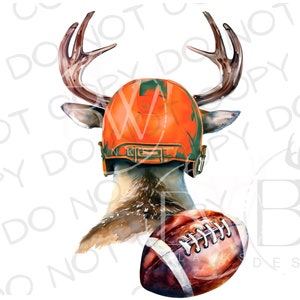 Fußball Hirsch PNG | Digitaler Download | Hirsch Jagd Sublimation PNG | Whitetail Buck PNG | Hirsch Jäger Sublimation png | Weißwedelhirsch png