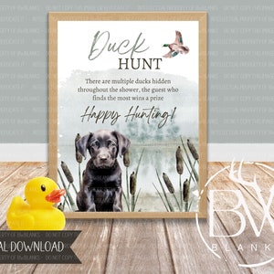 Duck Hunting Duck Hunt Game | Duck Hunting Baby Shower| Duck Hunt Game Sign | Find the Duck Shower Game | Hunting Baby Game