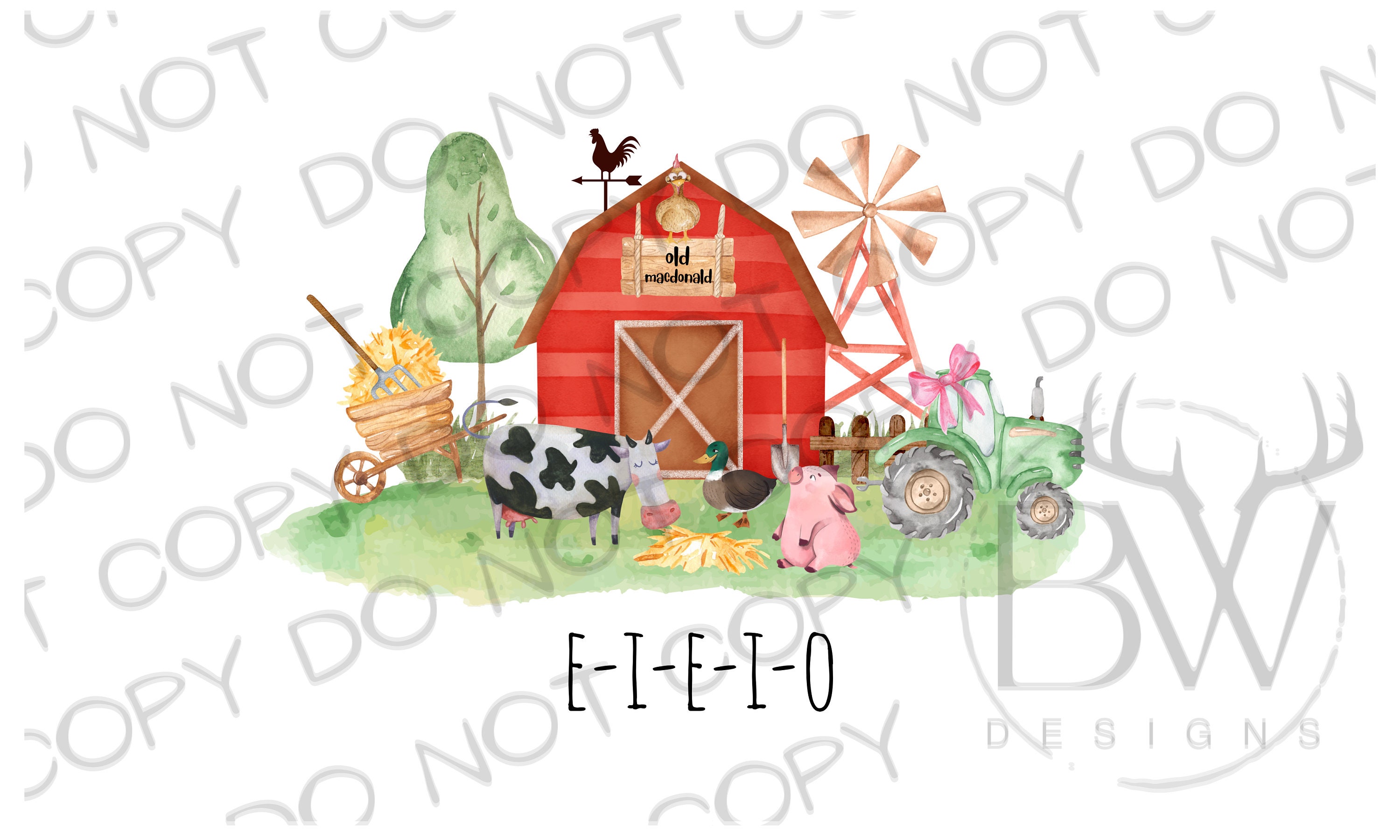 Barnyard PNG | Digital Download | Farm Sublimation PNG | Tractor