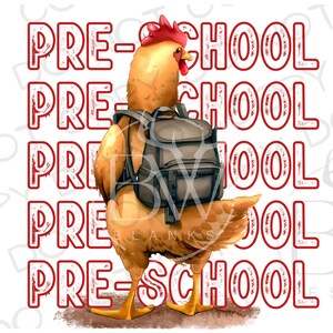 Back to School Chicken PNG | Digital Download | Chicken Sublimation PNG | Farm Sublimation png | School sublimation | Farm School png