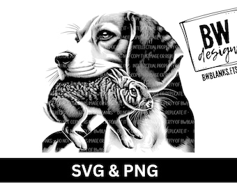 Rabbit Hunting SVG | Digital Download | Rabbit Hunter SVG | Rabbit Hunting Sublimation PNG | Rabbit png | Hunting Dog png | Beagle png