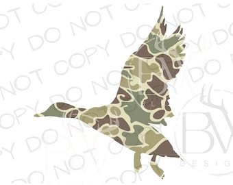Old School Camo Duck PNG | Digital Download | Duck Hunting Sublimation PNG | Hunting Sublimation | Camo Sublimation PNG | Mallard Duck png