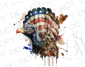Amerikansk kalkon PNG | Digital nedladdning | Kalkonjakt PNG | Jaktsublimering PNG | Kalkonjägaresublimering PNG | Vild kalkon PNG