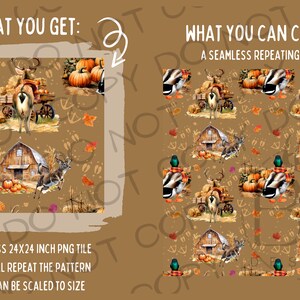 Seamless Hunting Pattern | Digital Download | Deer Hunting Seamless PNG ...