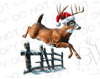 Christmas Deer PNG | Digital Download | Christmas Deer Hunting PNG | Deer Sublimation PNG | Christmas Sublimation | Deer Hunting png