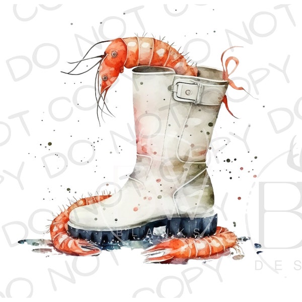 Shrimp Boots PNG | Digital Download | Shrimping Sublimation PNG | Shrimp Sublimation PNG | White Shrim Boots Sublimation png | Shrimp png