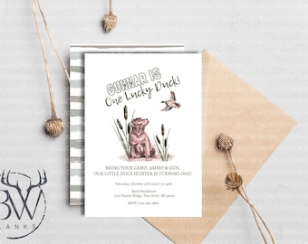 Duck Hunting Birthday Invitation | Printable Mallard Duck Invitation | Hunting Birthday Invitation | Duck Hunting Birthday Printable