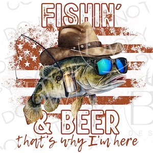 Pescado bajo divertido PNG / Descarga digital / Sublimación de bajo de boca grande PNG / Sublimación de pesca PNG / Sublimación de cerveza png / Sublimación de papá