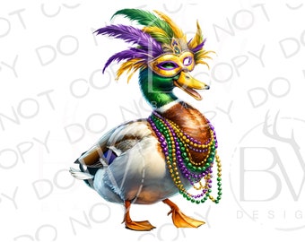 Mardi Gras Mallard PNG | Mardi Gras Sublimacja PNG | Polowanie na kaczki Sublimacja png | Polowanie na Mardi Gras Sublimacja | Mardi Gras Kaczka