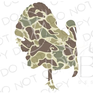Old School Camo Turkey PNG | Digital Download | Turkey Hunting Sublimation PNG | Hunting Sublimation | Camo Sublimation PNG | Turkey png