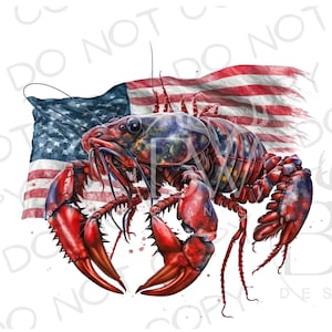 American Crawfish PNG | Digital Download | Crawfish Sublimation PNG | Cajun Sublimation PNG | Southern Sublimation | Cajun Sublimation png