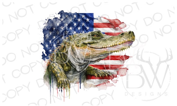 American Alligator PNG Digital Download Gator Hunting Sublimation PNG  Alligator PNG Gator Sublimation Bayou png Swamp png