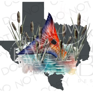 Texas Sublimation PNG | Digital Download | Fishing Sublimation PNG | Saltwater Fishing PNG | Saltwater Sublimation png | Redfish png