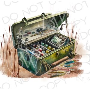 Fishing Tackle Box PNG | Digital Download | Fishing Sublimation PNG | Bass Fishing PNG | Bass Fishing Sublimation png | Tackle Box png