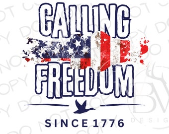 Ruf die Freiheit PNG | Digitaler Download | Entenanruf Sublimation PNG | Ente PNG | Entenjagd Sublimation png | Viertel des Juli als png