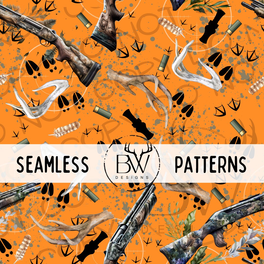 Seamless Hunting Pattern Digital Download Deer Hunting Etsy