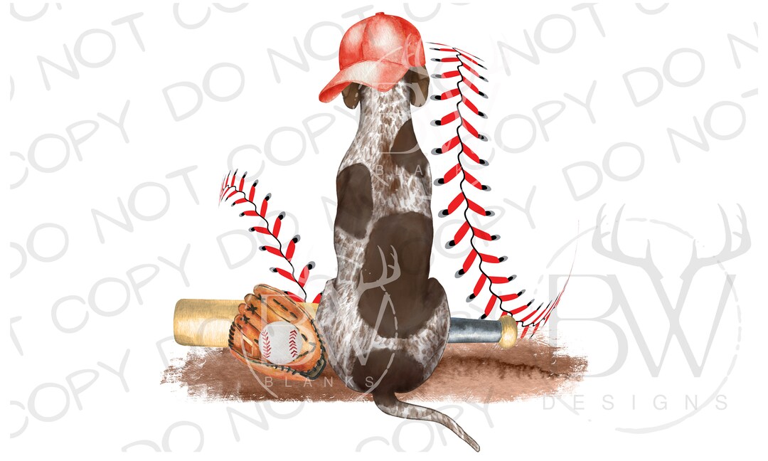 Baseball Dog PNG Digital Download Baseball Sublimation PNG Hunting Dog