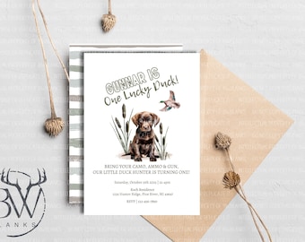 Duck Hunting Birthday Invitation | Printable Mallard Duck Invitation | Hunting Birthday Invitation | Duck Hunting Birthday Printable