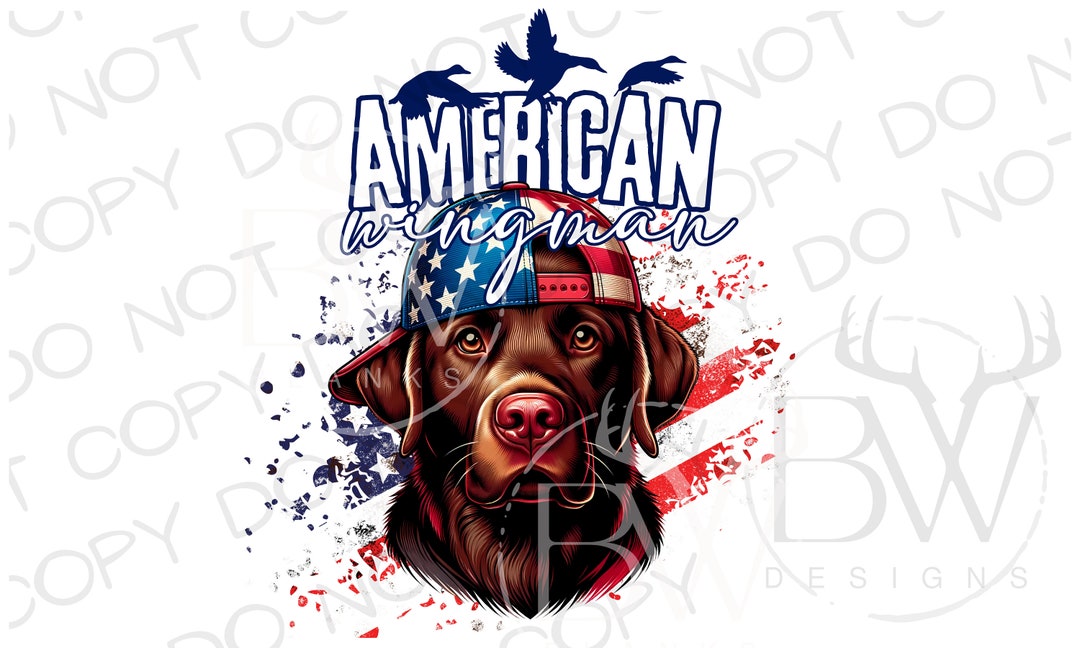 American Wingman PNG | Digital Download | Hunting Dog Sublimation PNG ...
