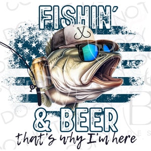Pescado bajo divertido PNG / Descarga digital / Sublimación de bajo de boca grande PNG / Sublimación de pesca PNG / Sublimación de cerveza png / Sublimación de papá