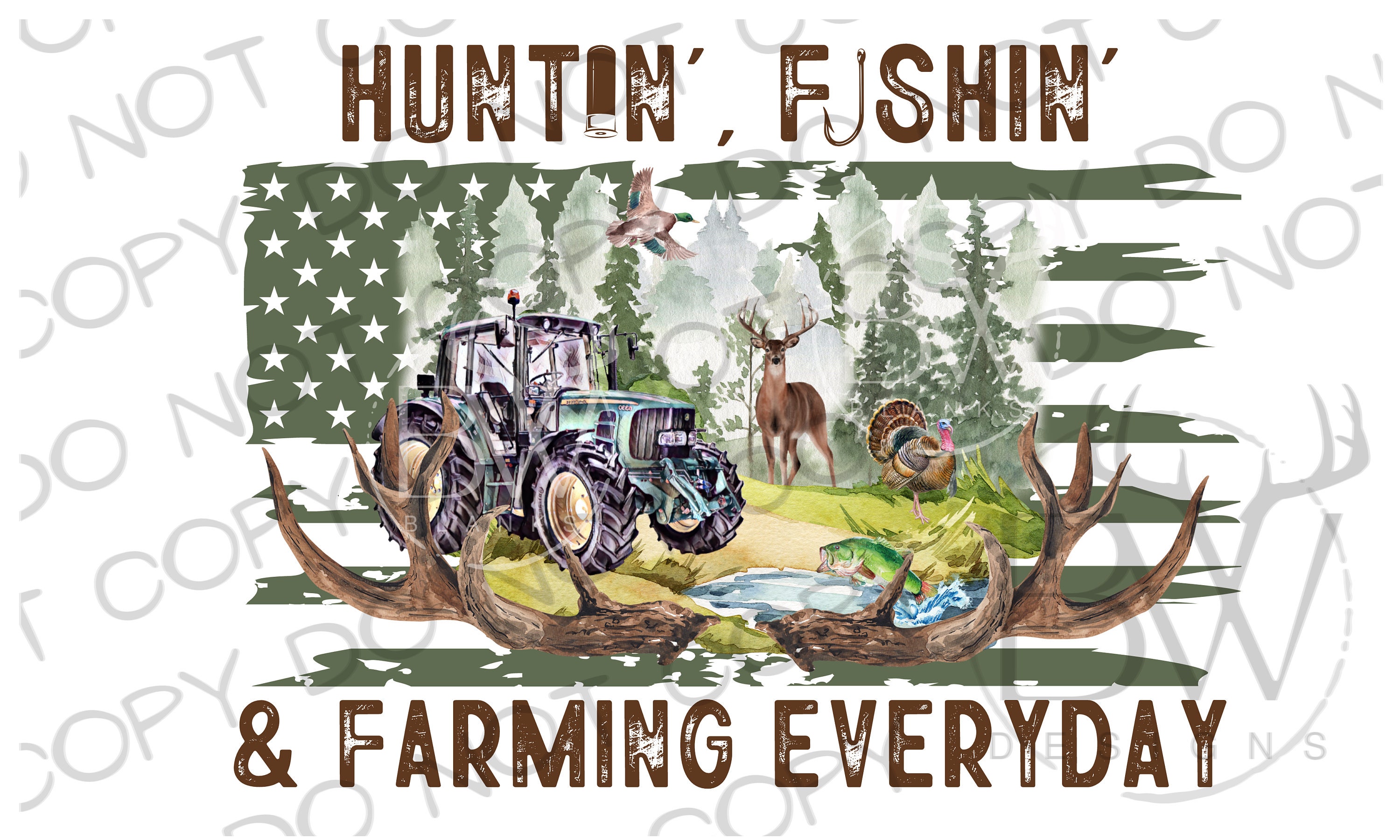 Framed Rustic Canvas Print Poster Deer Tractor Farm Wildlife - Temu