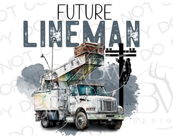 Future Lineman PNG | Lineman Sublimation PNG | Bucket Truck Sublimation png | Kid Lineman Sublimation PNG | Lineman png