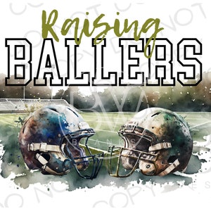 Raising Ballers Football PNG | Digital Download | Football Sublimation PNG | Sports Sublimation | Baller png | Football Field png | Football