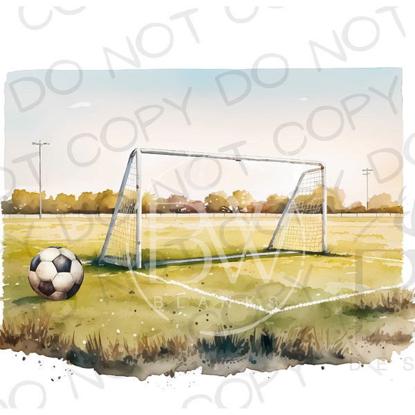 Watercolor Soccer Field PNG | Digital Download | Soccer Sublimation PNG | Sports Sublimation | Baller png | Soccer Field png | Soccer png