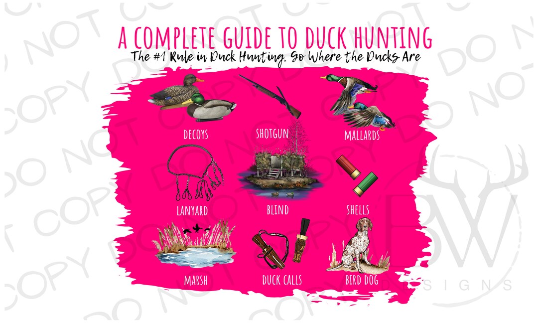 A Complete Guide to Duck Hunting PNG | Digital Download | Duck Hunting ...