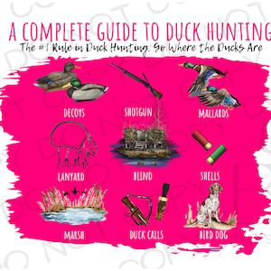 Eine komplette Anleitung zur Entenjagd PNG | Digitaler Download | Ente Jagd Sublimation PNG | Ente Blind PNG | Duck Hunter Sublimation png