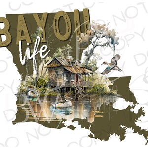 Louisiana Bayou PNG | Digital Download | Gator Hunting Sublimation PNG | Alligator PNG | Gator Sublimation | Bayou png | Bayou Sublimation