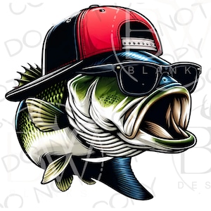 Bass Fish PNG | Digital Download | Large Mouth Bass Sublimation PNG | Fishing Sublimation PNG | Bass Fishing png | Fisherman png