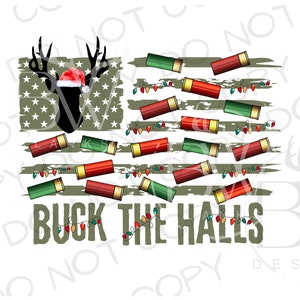 Christmas Deer Hunting Flag PNG | Digital Download | Christmas Deer Hunting PNG | Whitetail Deer Sublimation PNG | Christmas Sublimation