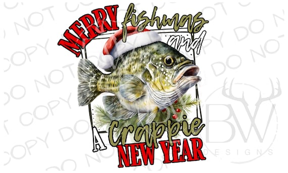 Crappie Christmas Fishing PNG | Digital Download | Fishing Sublimation PNG | Christmas Sublimation PNG | Christmas Fishing png | Crappie png