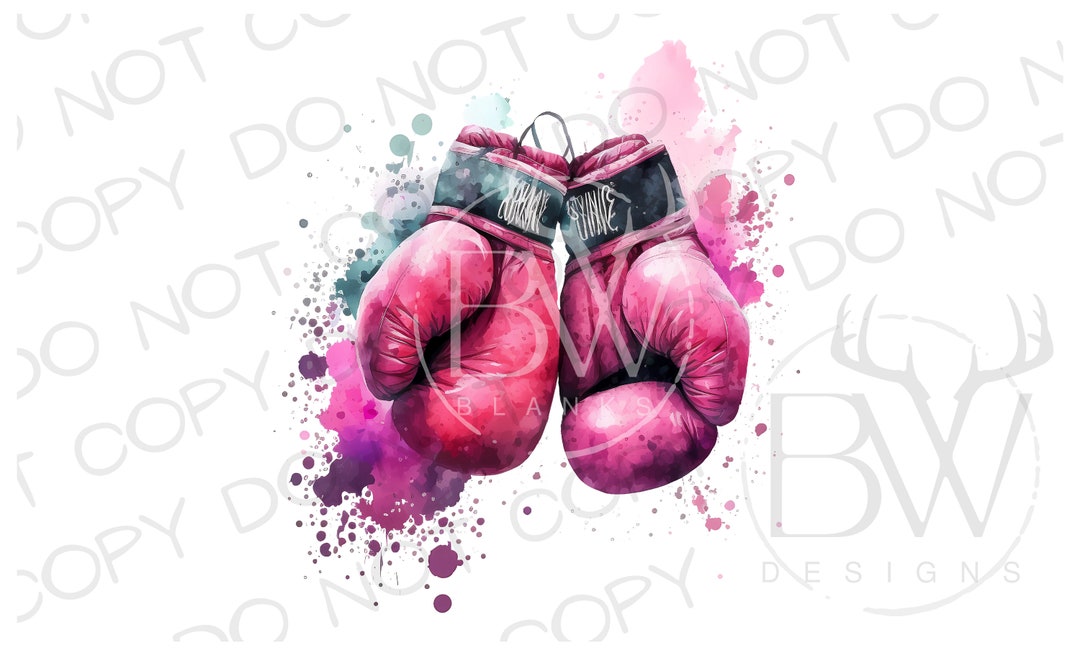 Pink Boxing Gloves PNG Digital Download Boxing Sublimation PNG Sports
