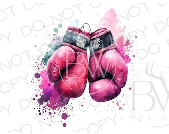Roze bokshandschoenen PNG | Digitale download | Boksen sublimatie PNG | Sportsublimatie | Box Bokshandschoenen png | Boxer sublimatie png