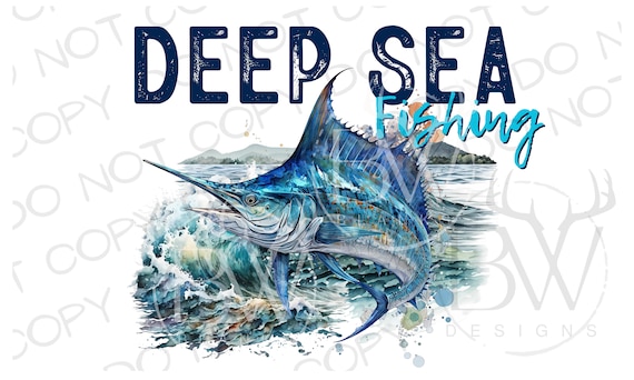 Blue Marlin Sublimation PNG Digital Download Fishing Sublimation