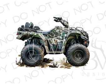Camo Four Wheeler PNG / Sublimación de cuatro ruedas png / Sublimación ATV png / Sublimación offroad png / 4 ruedas png / ATV png